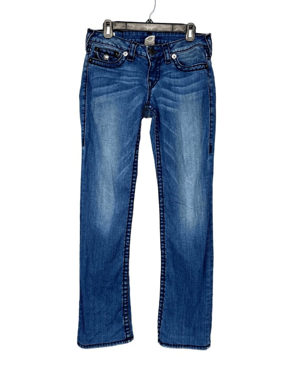 TRUE RELIGION Vintage Billy Super T Cotton Stretch Low Rise Bootcut Blue Jean 29